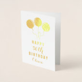 Carte de voeux pour 50e anniversaire Gold Foil per (Devant)