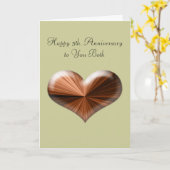 Carte de vœux pour 5ème anniversaire de mariage av (Fleur jaune)