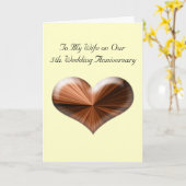 Carte de vœux pour 5ème anniversaire de mariage en (Fleur jaune)