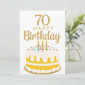 Carte de voeux pour 70 ans (Debout devant)