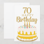 Carte de voeux pour 70 ans (Devant / Derrière)