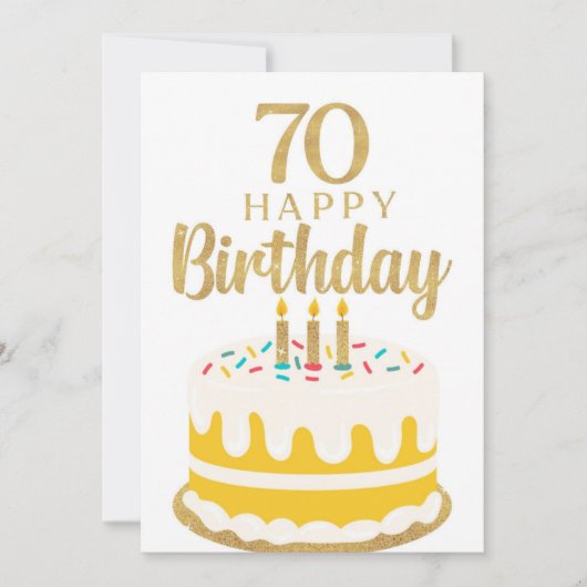 carte de voeux pour 70e anniversaire (Devant)