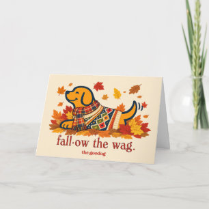 Carte de vœux pour amateur de chiens d'automne