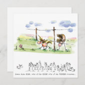 Carte de voeux pour amateurs de chevaux (Devant / Derrière)