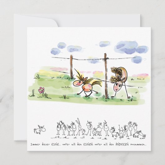 Carte de voeux pour amateurs de chevaux (Devant)