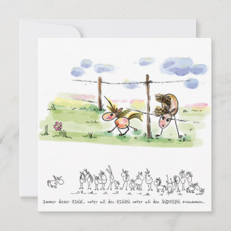 Carte de voeux pour amateurs de chevaux