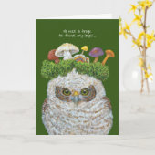 Carte de voeux pour ami propriétaire/champignon (Fleur jaune)