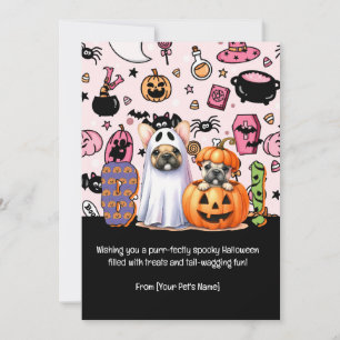 Carte de vœux pour animal de compagnie chat noir H