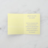 Carte de voeux pour anniversaire "bougie unique" (Intérieur)