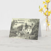 Carte de voeux pour Anniversaire de Old Mill et Wa (Fleur jaune)