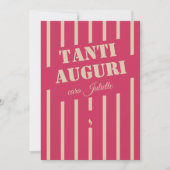 Carte de voeux pour anniversaire italien tanti aug (Devant)