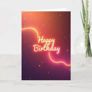 Carte de voeux pour anniversaire radieux