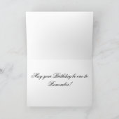 Carte de voeux pour anniversaire Rose vintage (Intérieur)