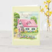 Carte de voeux pour anniversaire vintage (Fleur jaune)