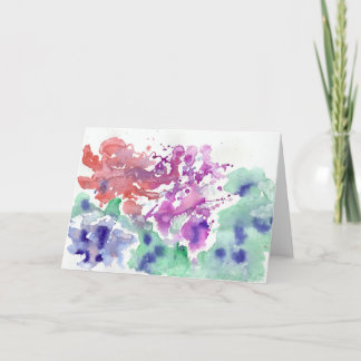 Carte de voeux pour aquarelle de fleurs