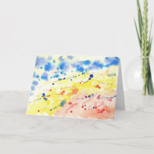 Carte de voeux pour aquarelle de rayon de soleil