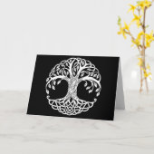 carte de voeux pour arbre celtique (Fleur jaune)