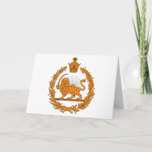 Carte de voeux pour armoiries de Perse