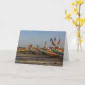 Carte de voeux pour bateaux de pêche (Fleur jaune)