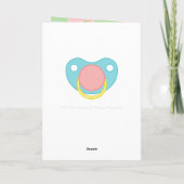 Carte de voeux pour bébé (Dos)