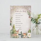 Carte de vœux pour bébé à fleurs blanches de la fo (Debout devant)