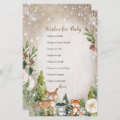 Carte de vœux pour bébé à fleurs blanches de la fo (Devant / Derrière)