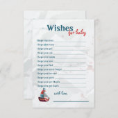 Carte de voeux pour bébé bateau aquarelle (Devant / Derrière)