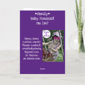 Carte de voeux pour bébé féministe (Dos)