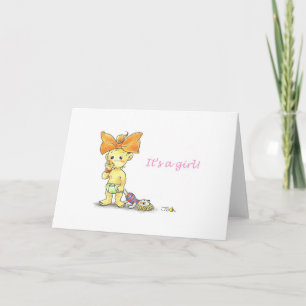 Carte de voeux pour bébé fille