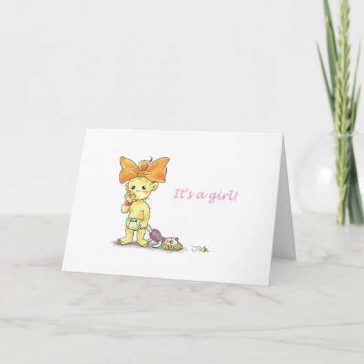 Carte de voeux pour bébé fille (Devant)