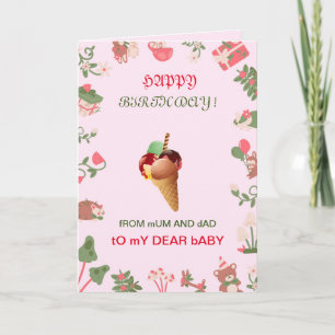 Carte de voeux pour bébé PINK