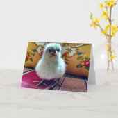 Carte de voeux pour bébé poussette (Fleur jaune)