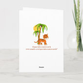 Carte de voeux pour bébé Tiger mignonne (Dos)