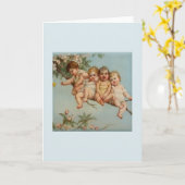 Carte de voeux pour bébé vintage (Fleur jaune)
