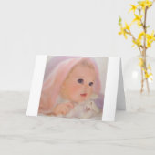 Carte de voeux pour bébé vintage (Fleur jaune)