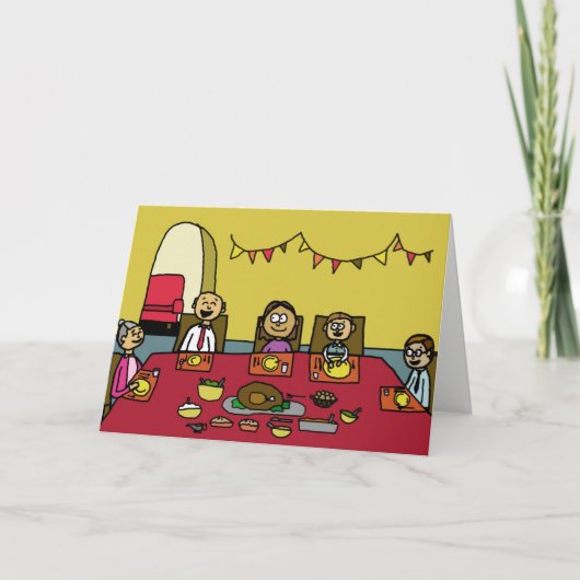 Carte de voeux pour Bon thanksgiving comique amusa (Devant)