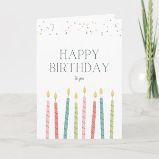 Carte de vœux pour bougie d'anniversaire