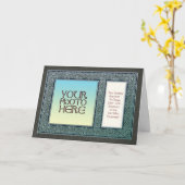 Carte de voeux pour cadre photo à la frontière Cel (Fleur jaune)