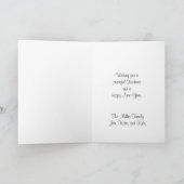 Carte de voeux pour cerfs blancs de Noël Woodland (Intérieur)