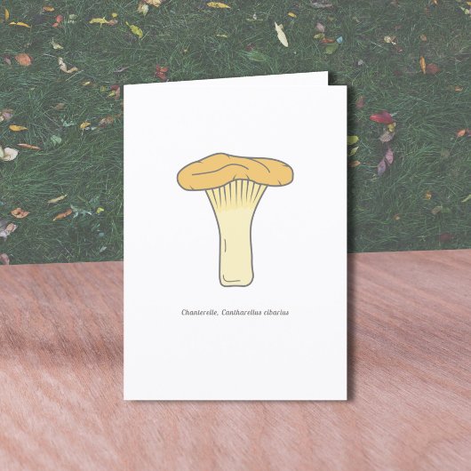 Carte de voeux pour champignon Chanterelle Botaniq