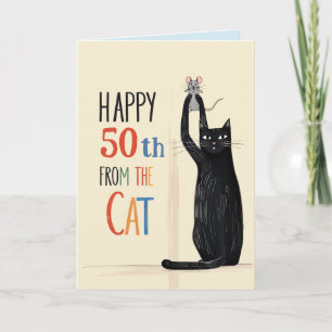 Carte de voeux pour chat Anniversaire Chat noir
