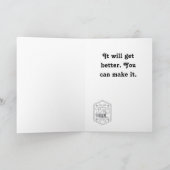 Carte de vœux pour chat Courage (Intérieur)