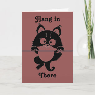Carte de vœux pour chat Courage
