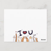 Carte de vœux pour chat d'anniversaire mignon (Dos)