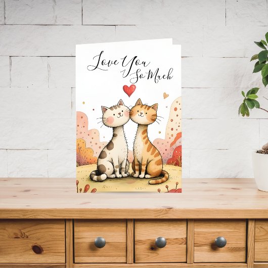 Carte de vœux pour chat de la Saint-Valentin