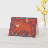 Carte de voeux pour chat Mat (Fleur jaune)
