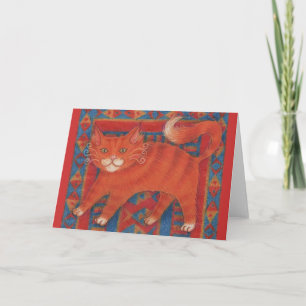 Carte de voeux pour chat Mat