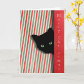 Carte de voeux pour chat Noël (Fleur jaune)