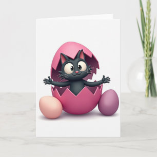 Carte de vœux pour chat qui éclot