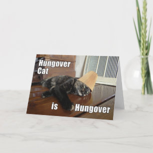 Carte de vœux pour chat tortue mal en point